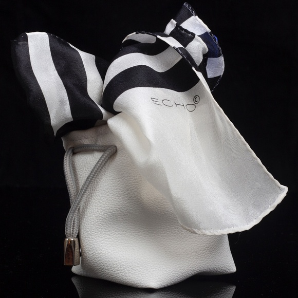 Vintage Silk Scarf | Echo Scarf | Retro Style Block Color Striped - Picture 3 of 9